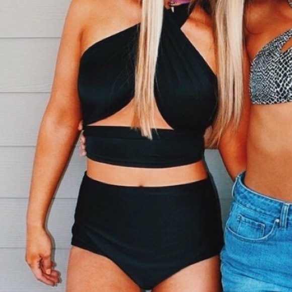 Black Two Piece Swimsuit - Picture 9 of 9